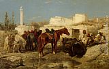 Adolf Schreyer Famous Paintings - The Oasis